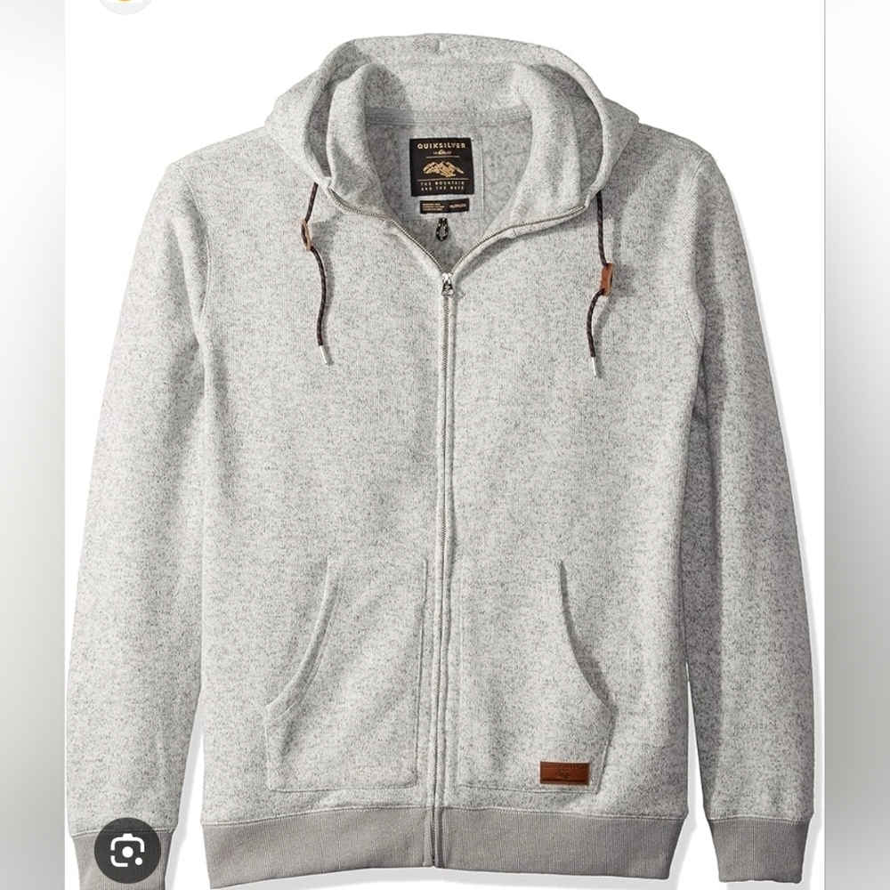 NWOT Quiksilver Keller Zip-Up Polar Fleece Hoodie Size S